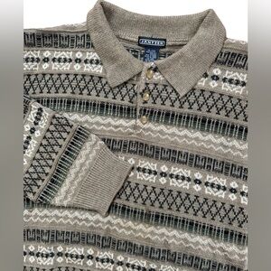 Vintage Jantzen Men’s Size‎ XL Coogi Style Sweater Multicolored Hip Hop Collared